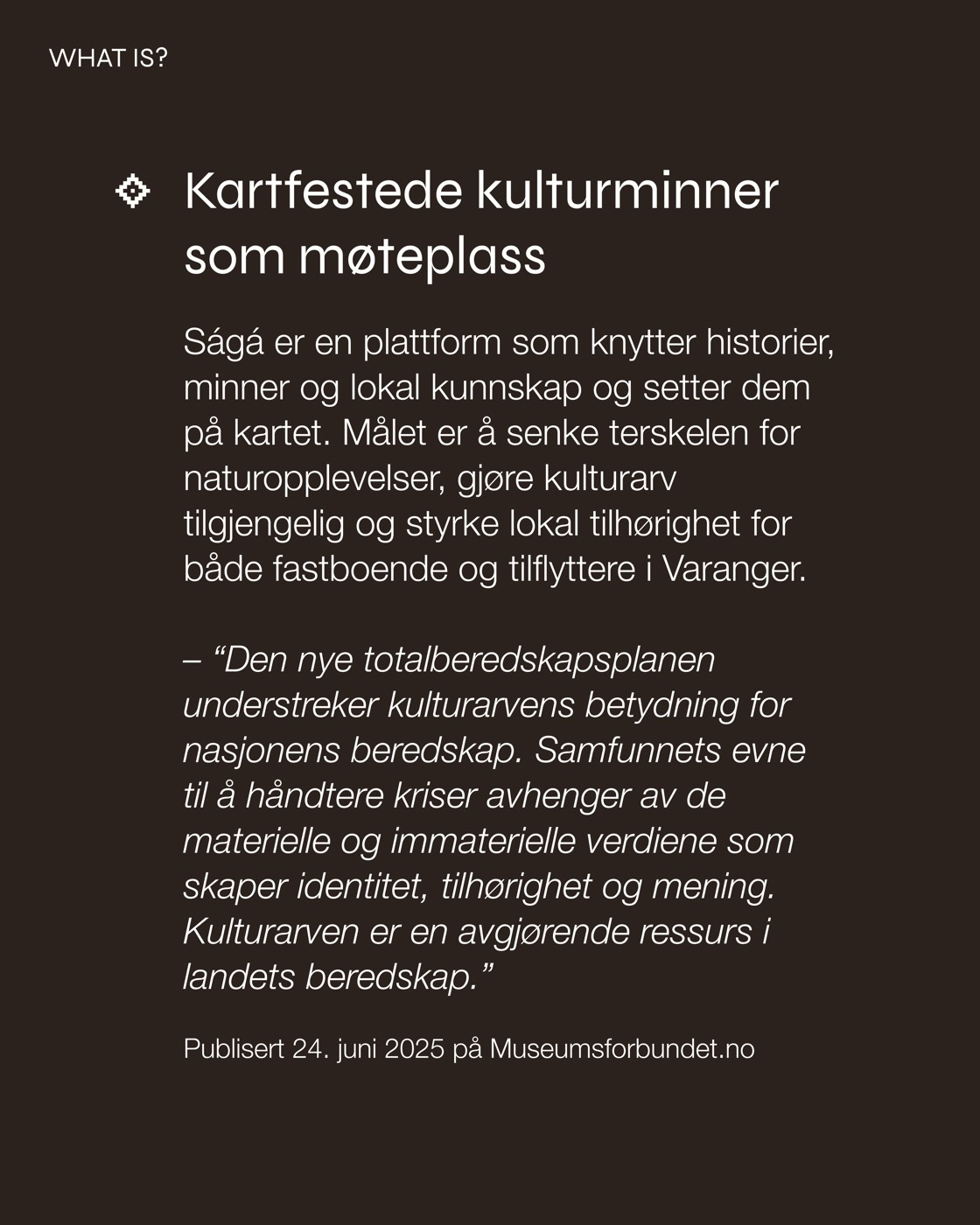 Ságá: kartfestede kulturminner som møteplass